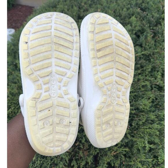 Crocs‎ Classic Lined Clogs White Unisex Size M8 W10 Sandals - Picture 7 of 11